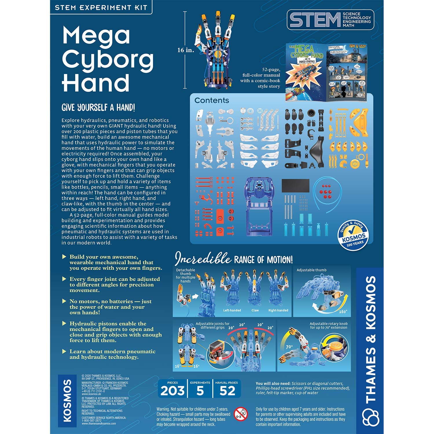 Foto 3 pulgar | Kit De Experimentos Stem Thames & Kosmos Mega Cyborg Hand - Venta Internacional.