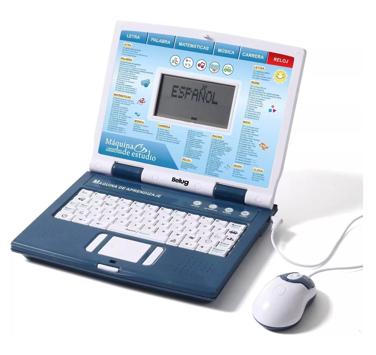 Foto 3 pulgar | Laptop Para Niños Inglés Y Español Azul Belug