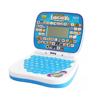 Foto 1 | Mini Computadora De Juguete Bilingüe Español/inglés P/niños, Azul/blanco Belug