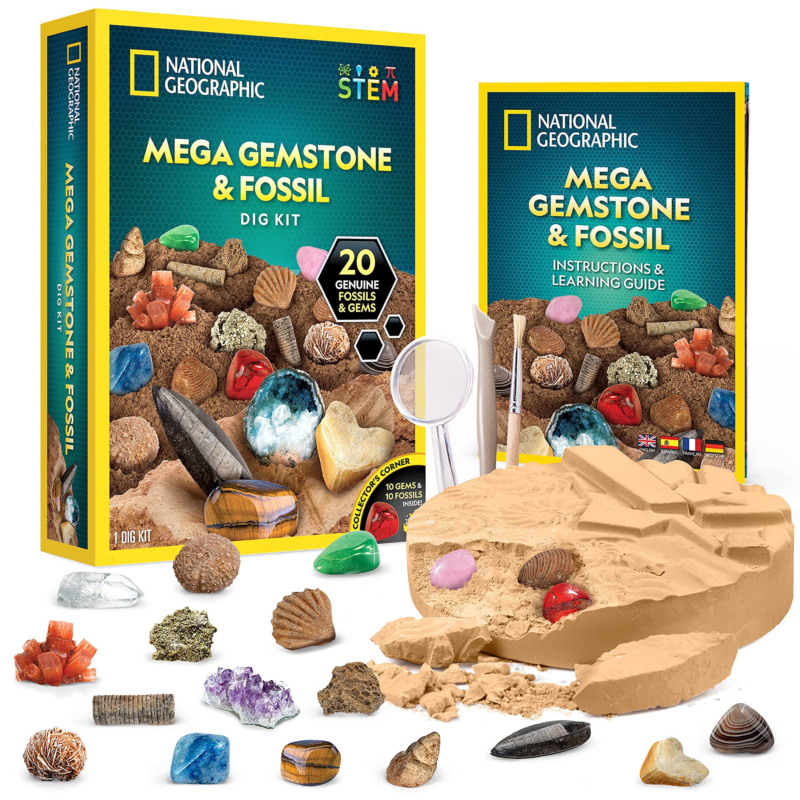 Foto 2 pulgar | Kit Científico National Geographic Mega Excavación De Fósiles Y Piedras Preciosas - Venta Internacional.