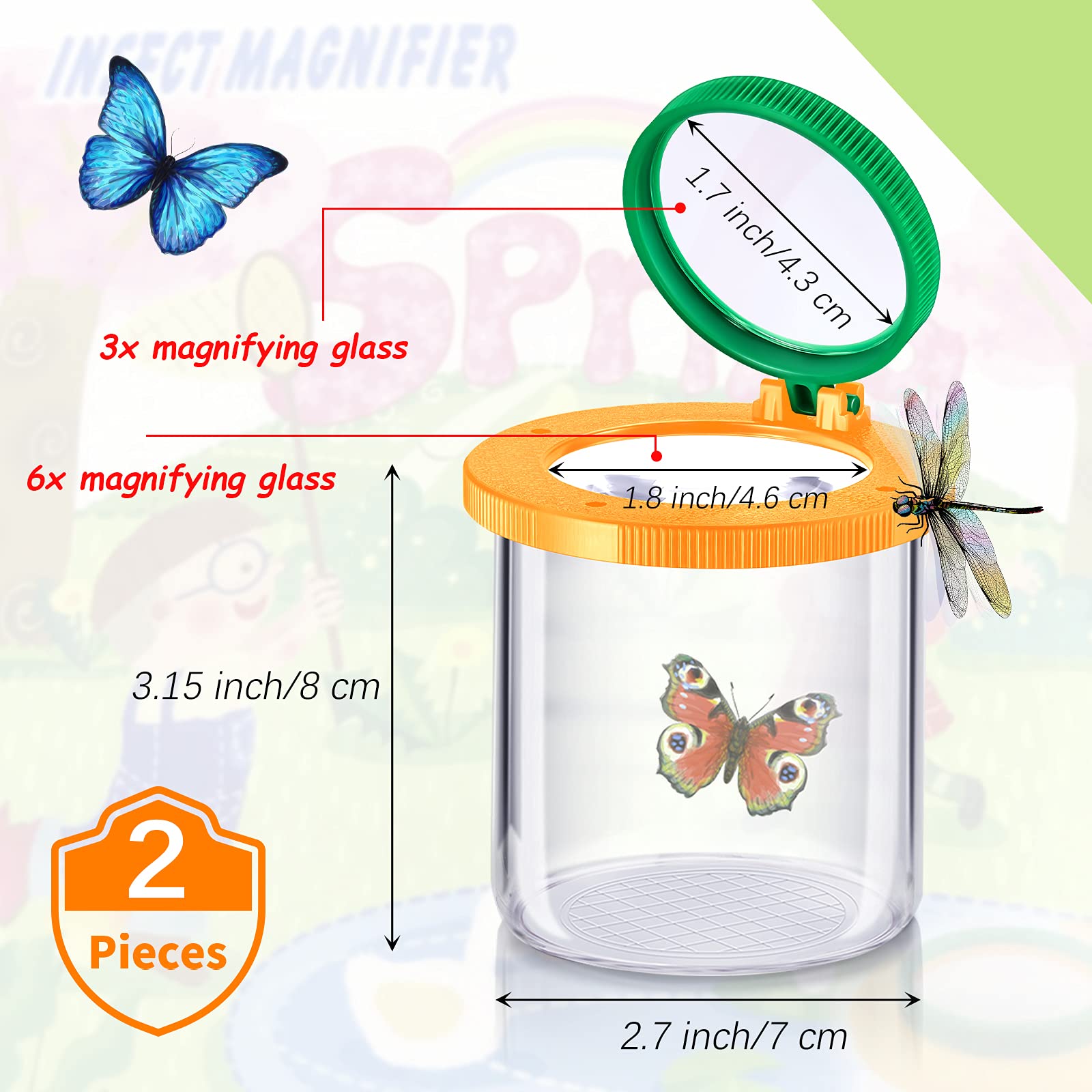 Foto 3 pulgar | Colector de Insectos con Lupa Skylety 2 Unidades - Venta Internacional