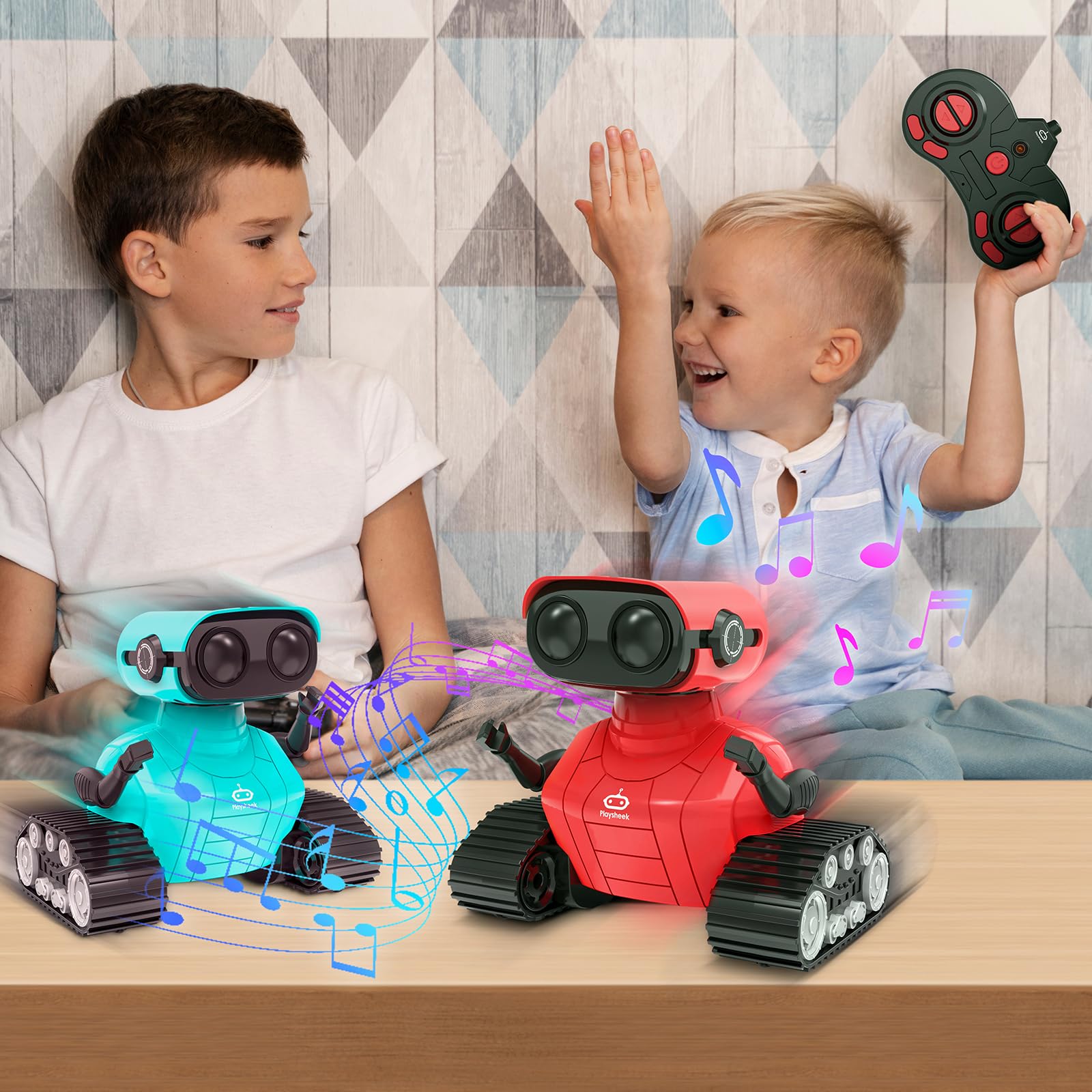 Foto 7 | Robot Toy Playsheek - Control Remoto Recargable, Color Rojo - Venta Internacional.