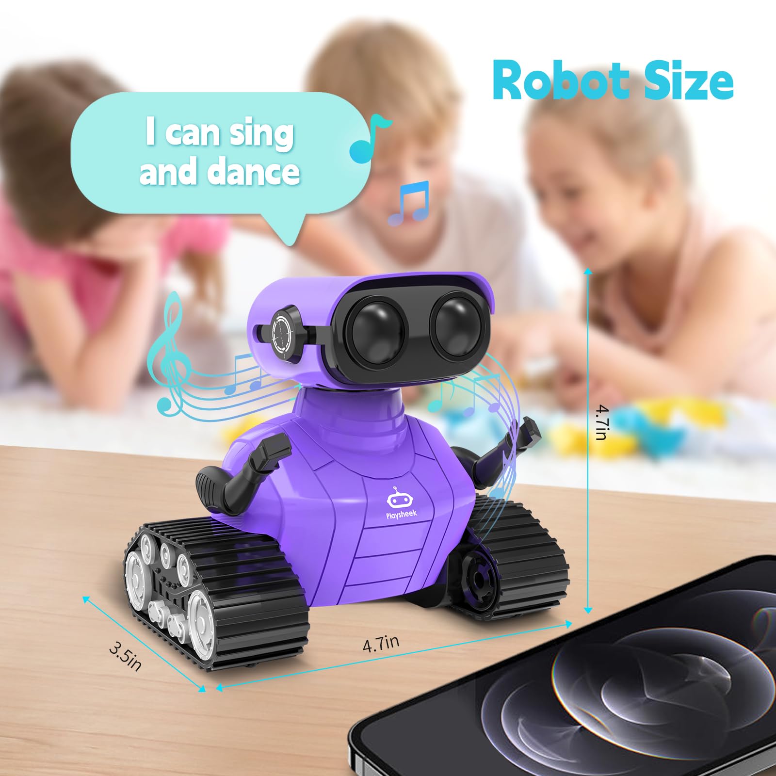 Foto 7 pulgar | Robot Playsheek Emo Recargable Con Mando A Distancia 3+ - Venta Internacional.