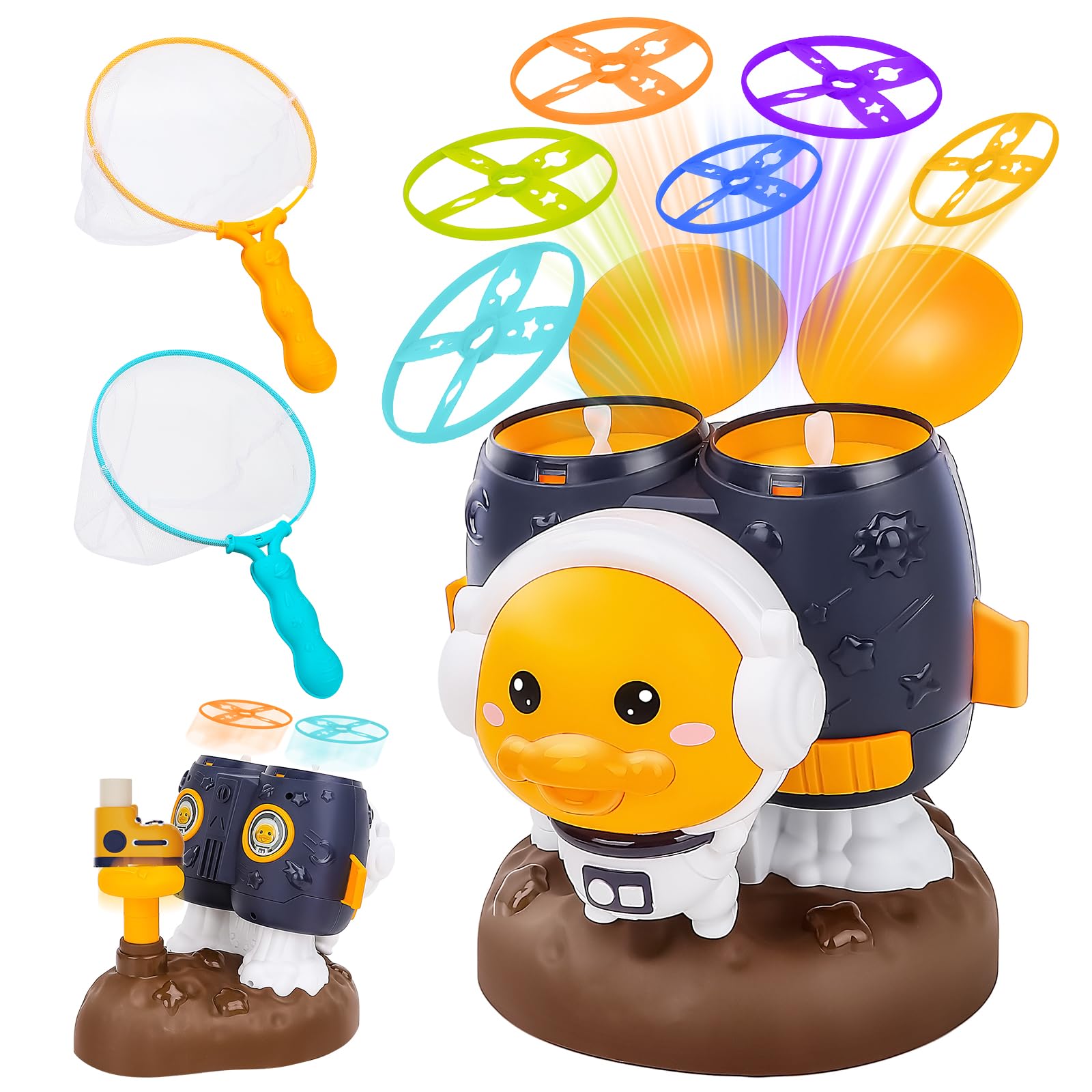 Foto 1 | Lanzador Volador De Juguete Deao Space Duck Rockets Con 6 Discos Para Niños - Venta Internacional.