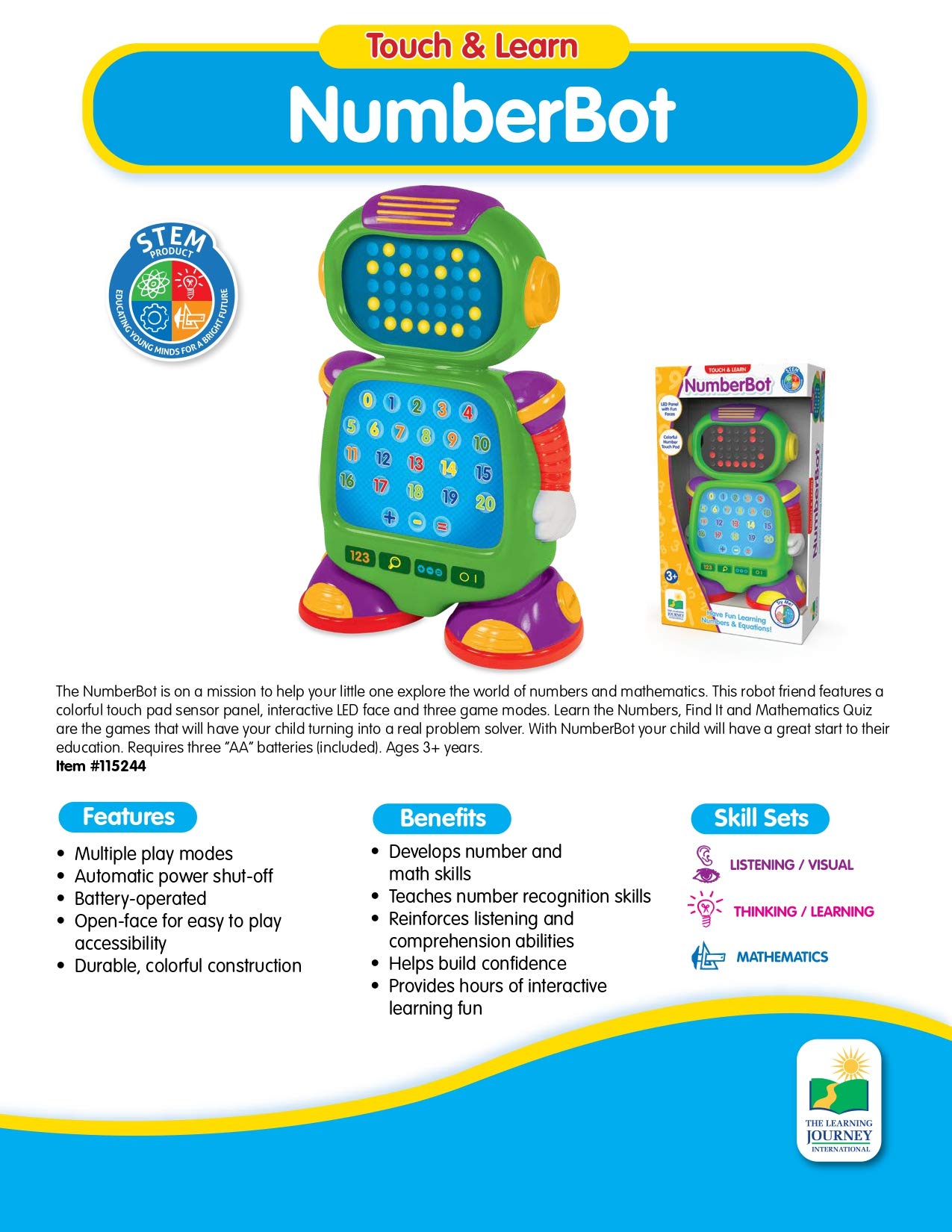 Foto 6 pulgar | Robot De Matemáticas, Juguete: The Learning Journey | Numberbot - Venta Internacional.