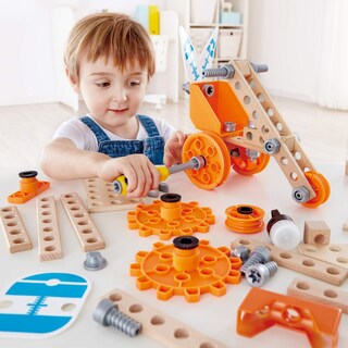 Foto 3 | Juguete De Construcción Y Construcción Hape Junior Inventor Deluxe, 57 Piezas - Venta Internacional.