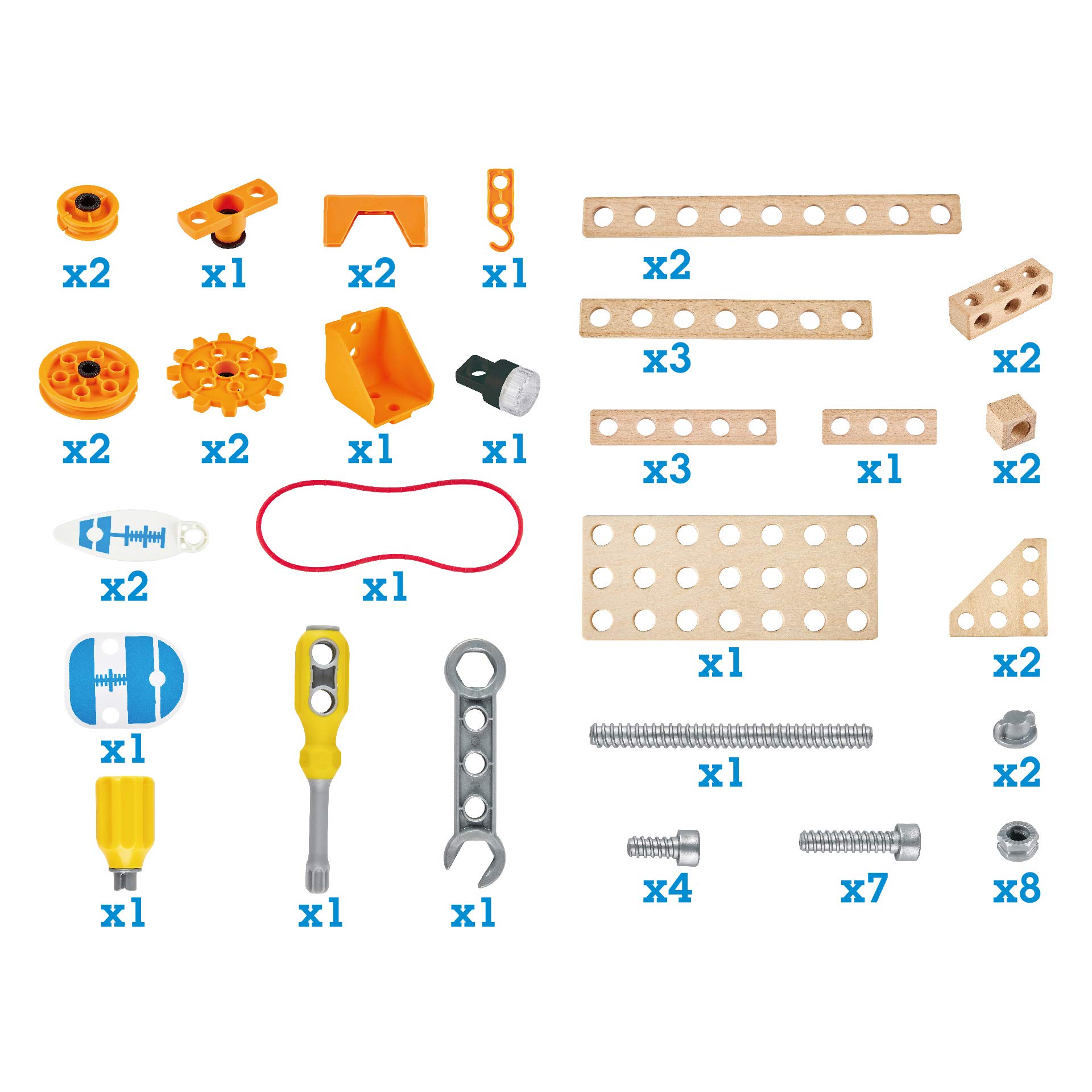 Foto 6 | Juguete De Construcción Y Construcción Hape Junior Inventor Deluxe, 57 Piezas - Venta Internacional.