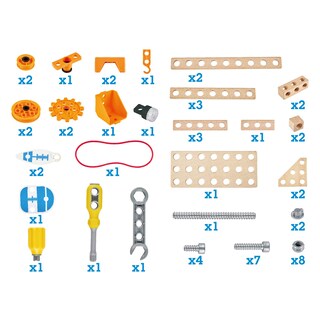 Foto 6 | Juguete De Construcción Y Construcción Hape Junior Inventor Deluxe, 57 Piezas - Venta Internacional.