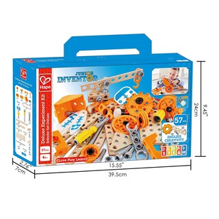 Foto 7 | Juguete De Construcción Y Construcción Hape Junior Inventor Deluxe, 57 Piezas - Venta Internacional.