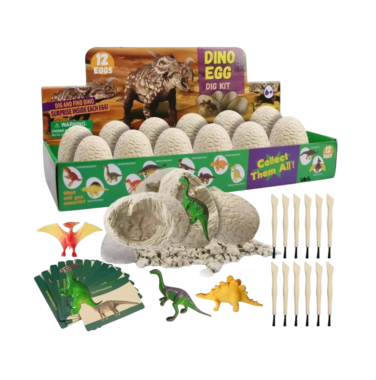 Excavación Arqueológica De Huevos Juguetes Dinosaurio Multicolor