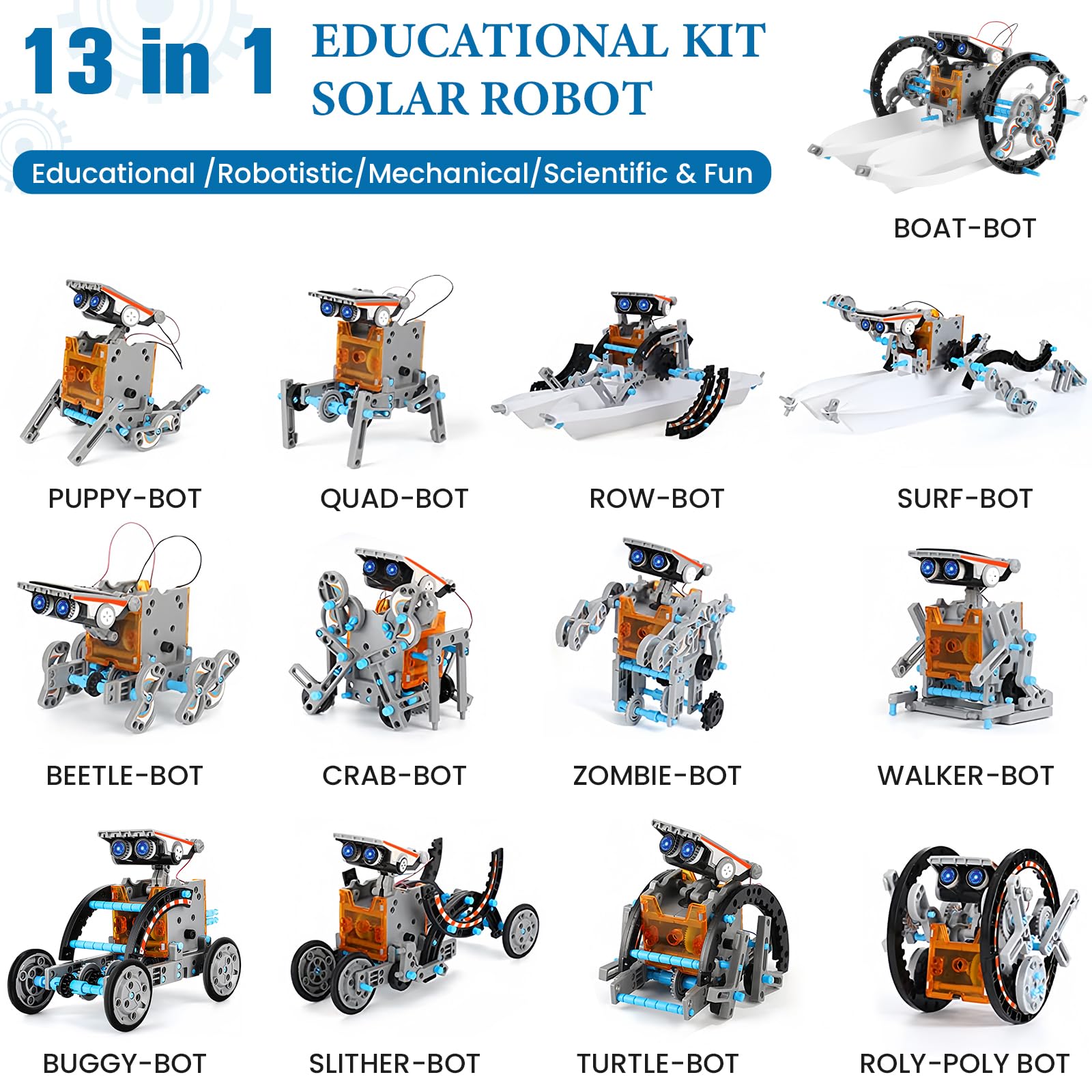 Foto 3 pulgar | Venta Internacional - Kit de Robot Solar 13 en 1 para Niños de 8 - 12 años