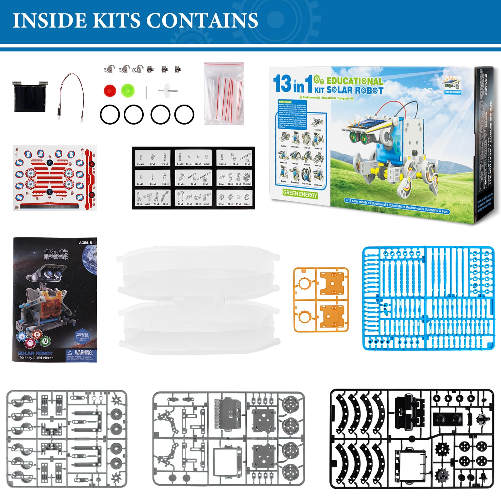 Foto 7 pulgar | Venta Internacional - Kit de Robot Solar 13 en 1 para Niños de 8 - 12 años