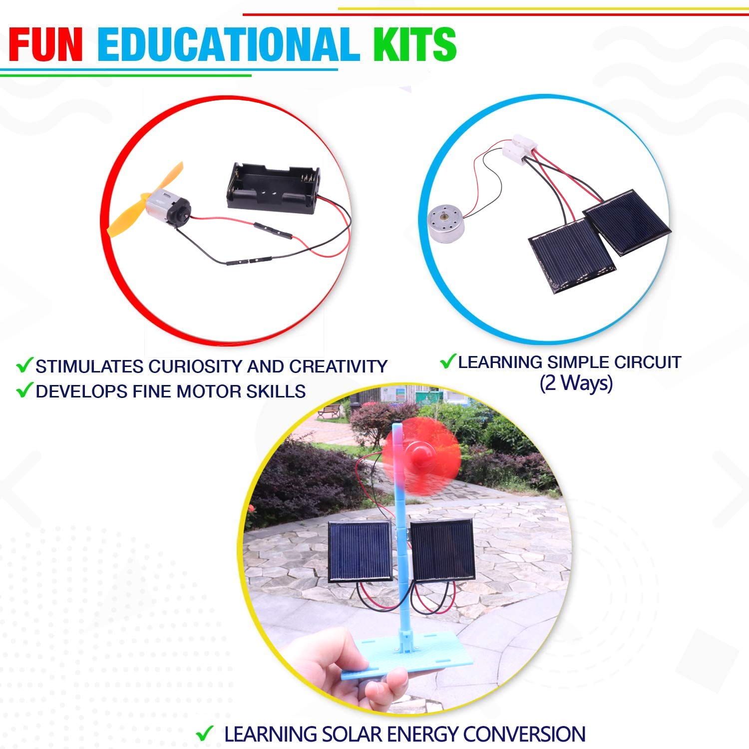 Foto 3 | Kit Stem Cyoest 4 En 1 De Energía Solar Y Motor Eléctrico Para Niños - Venta Internacional.