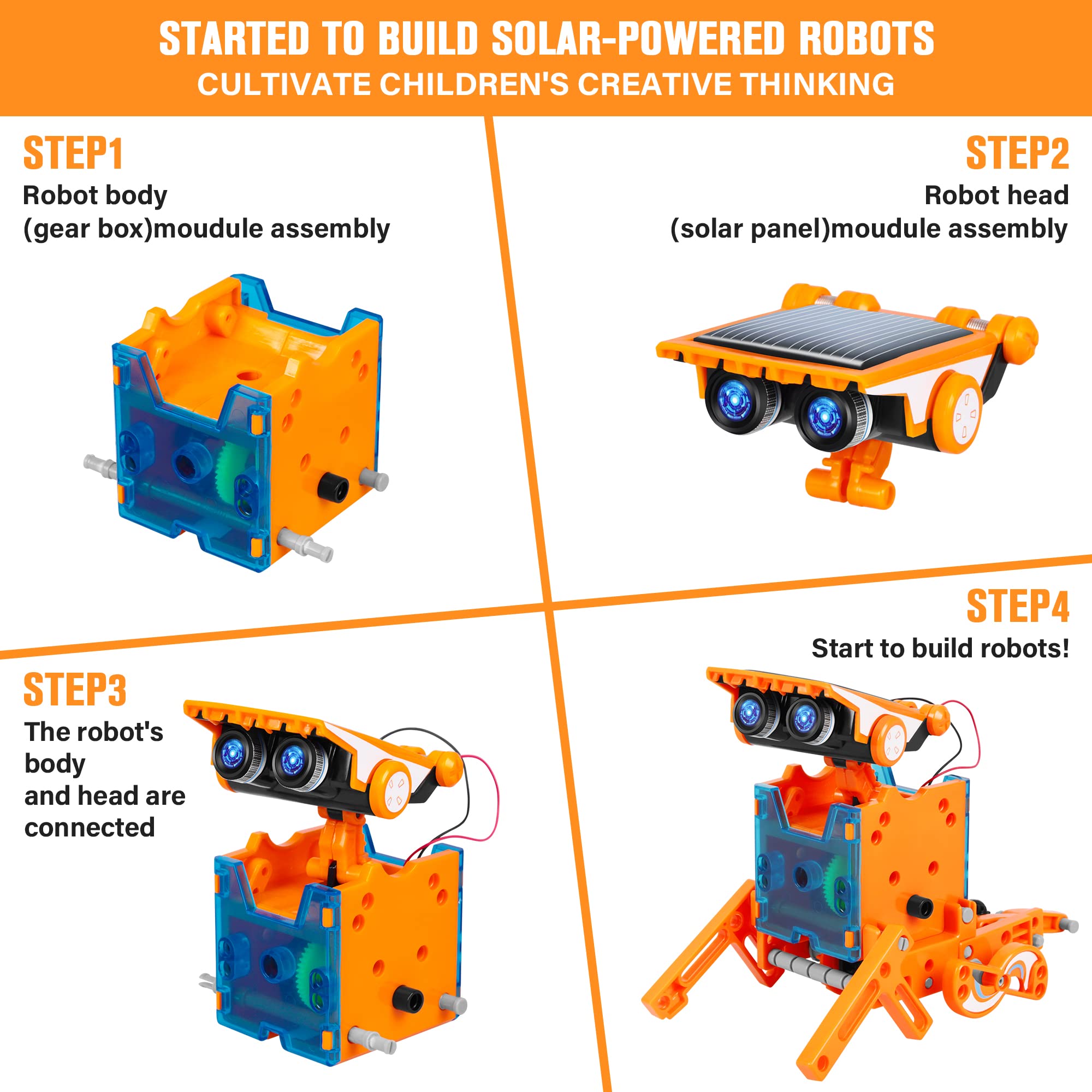 Foto 5 pulgar | Kit De Robot Solar Rcovasc 13 En 1 Stem, 168 Piezas, Para Niños De 8 A 12 Años - Venta Internacional.