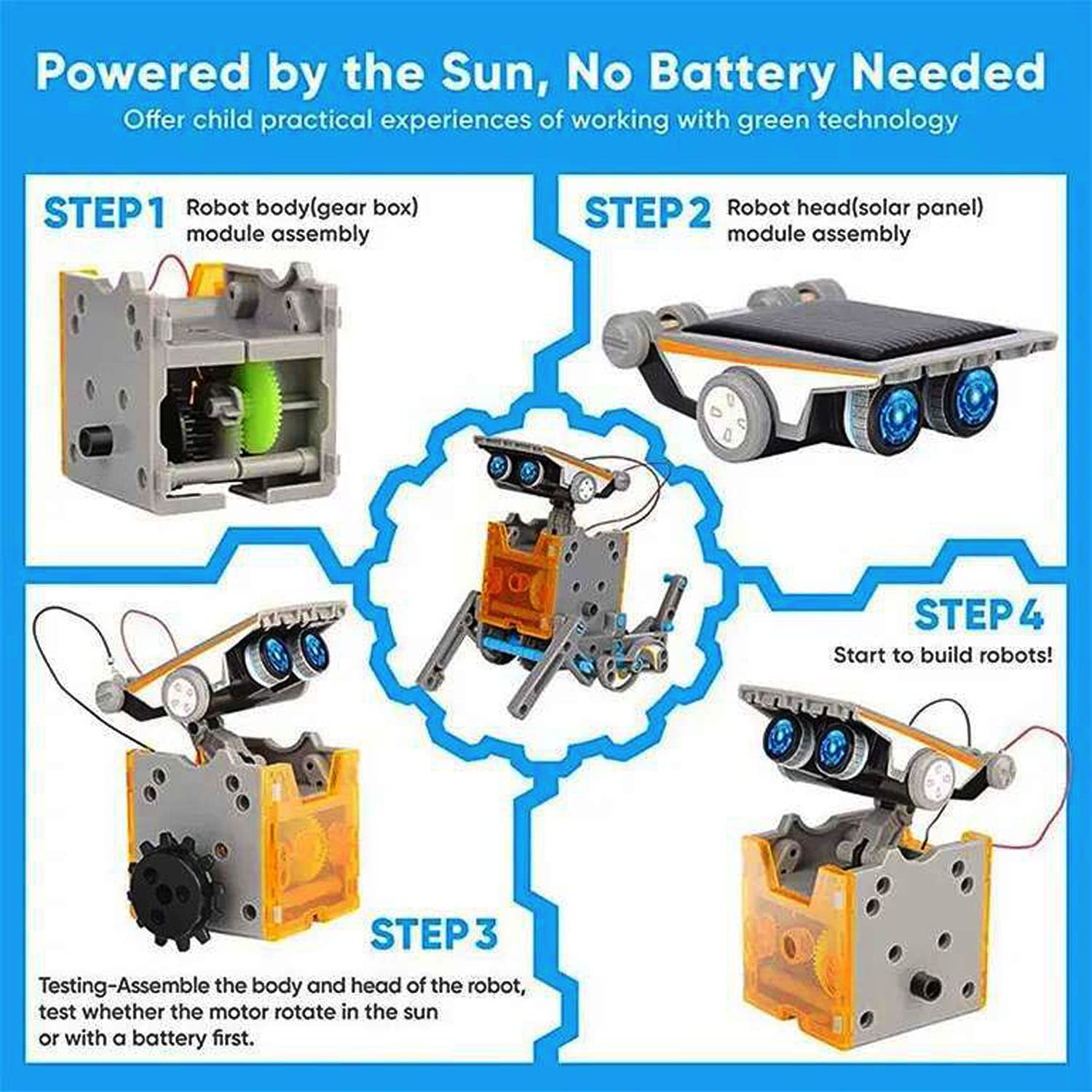 Foto 6 pulgar | Kit De Robot Solar Stem, Juguete Educativo 12 En 1 - Venta Internacional.