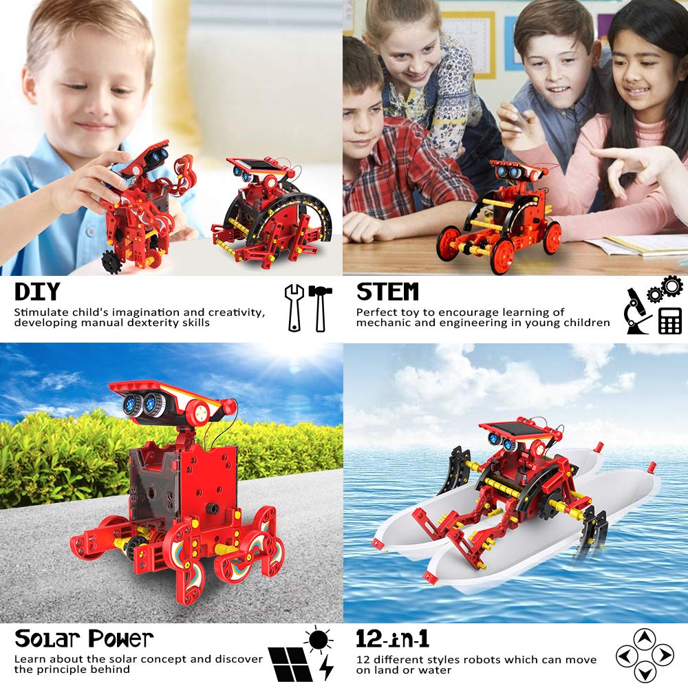 Foto 6 pulgar | Kit De Robots Solares Tomons 12 En 1, Juguetes Stem Científicos Para Niños - Venta Internacional.