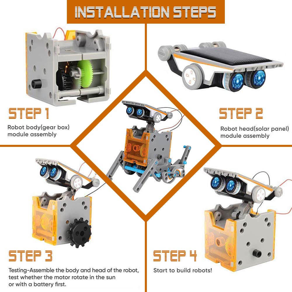 Foto 4 pulgar | Robot Solar De Juguete Gobidex 12 En 1 Para Proyectos Stem Para Niños De 8 A 12 Años - Venta Internacional.