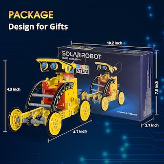 Foto 7 | Kit de Robot Solar Raesoot 12 en 1 con Panel Solar para Niños de 8 a 12 años - Venta Internacional