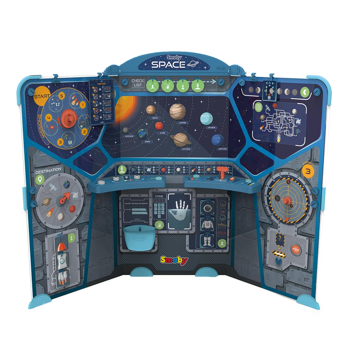 Set De Juego De Cartón Smoby Space Center Learn & Play Con Sistema Solar - Venta Internacional.