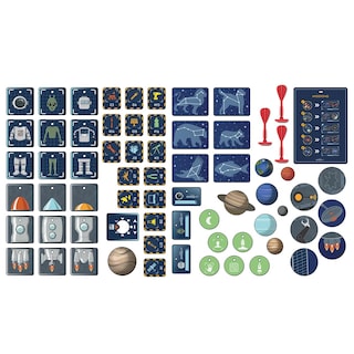 Foto 3 | Set De Juego De Cartón Smoby Space Center Learn & Play Con Sistema Solar - Venta Internacional.