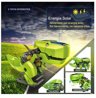Foto 3 | Juguete De Construcción Robot Solar Bloques De Dinosaurios
