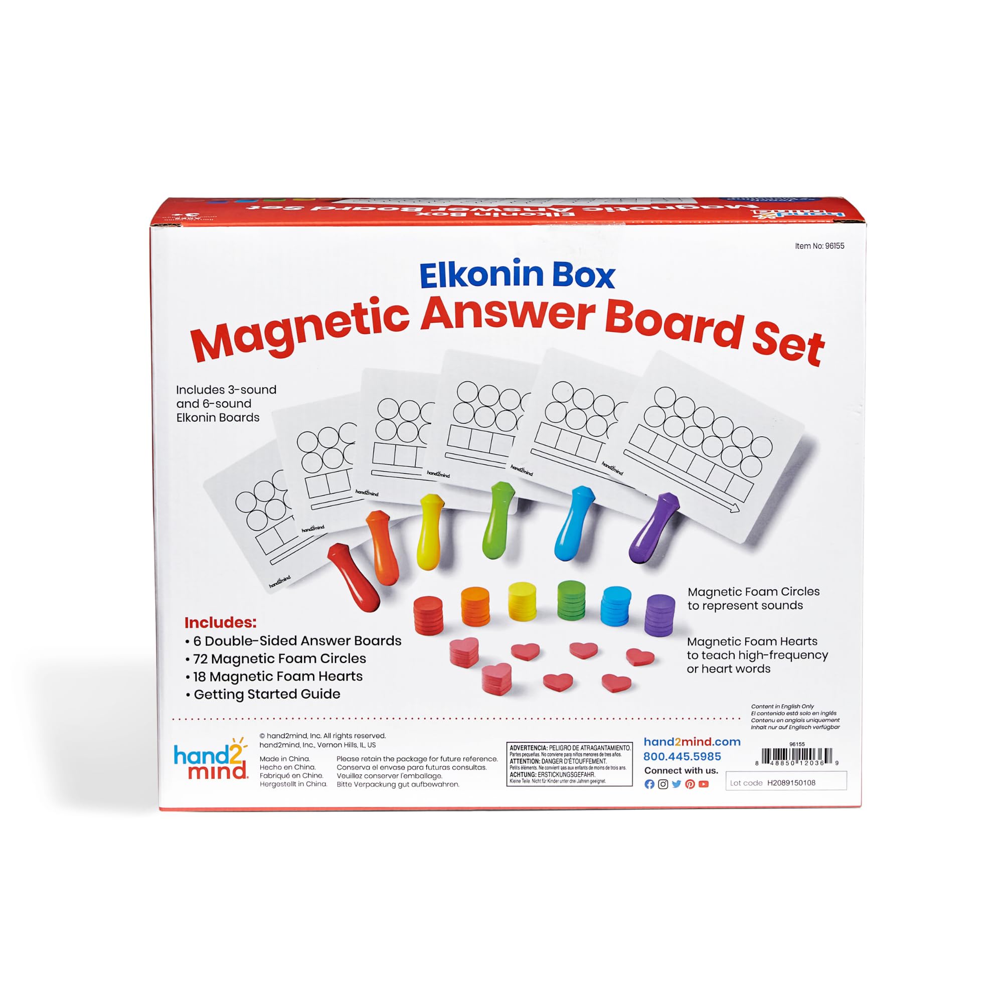 Foto 7 | Set De Materiales Para El Aula Hand2mind Elkonin Box Magnetic - Venta Internacional.