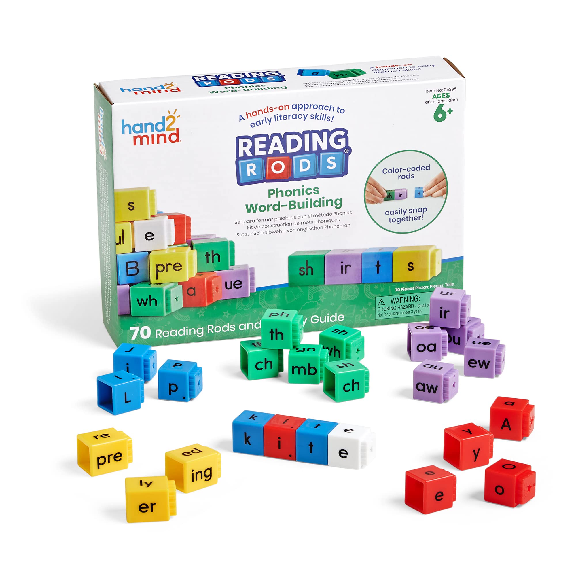 Foto 2 pulgar | Bastones De Lectura, Fonética, Construcción De Palabras, Hand2mind Para Niños - Venta Internacional.