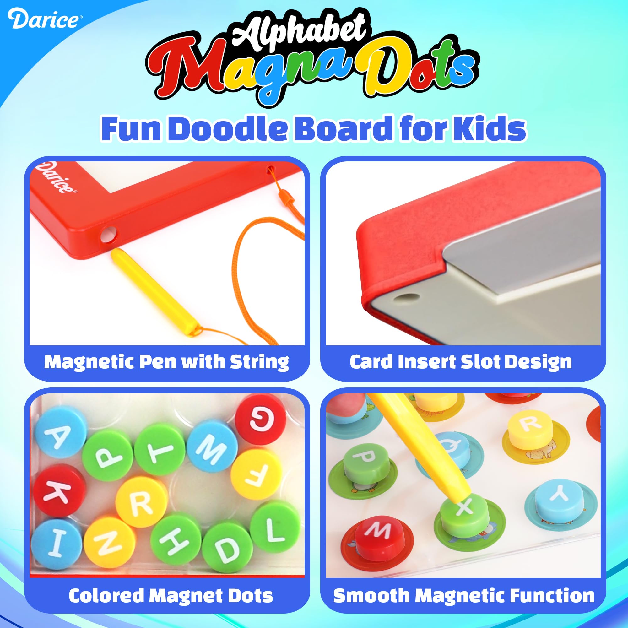 Foto 5 pulgar | Juego De Tablero De Dibujo Magnético Darice Con Letras Para Niños - Venta Internacional.