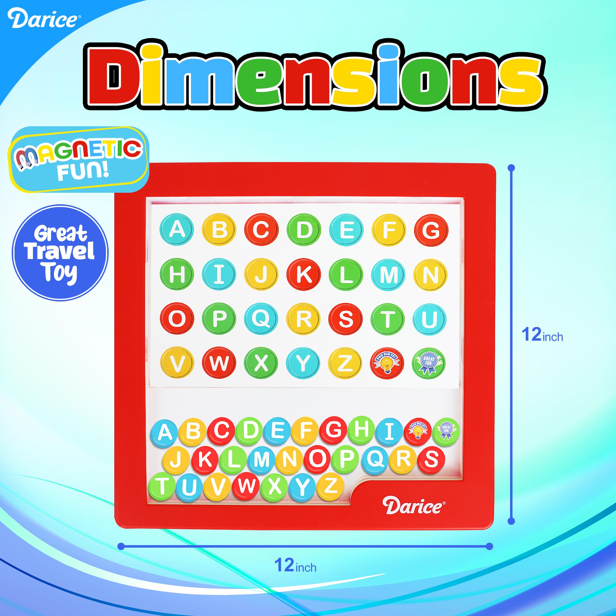 Foto 6 pulgar | Juego De Tablero De Dibujo Magnético Darice Con Letras Para Niños - Venta Internacional.