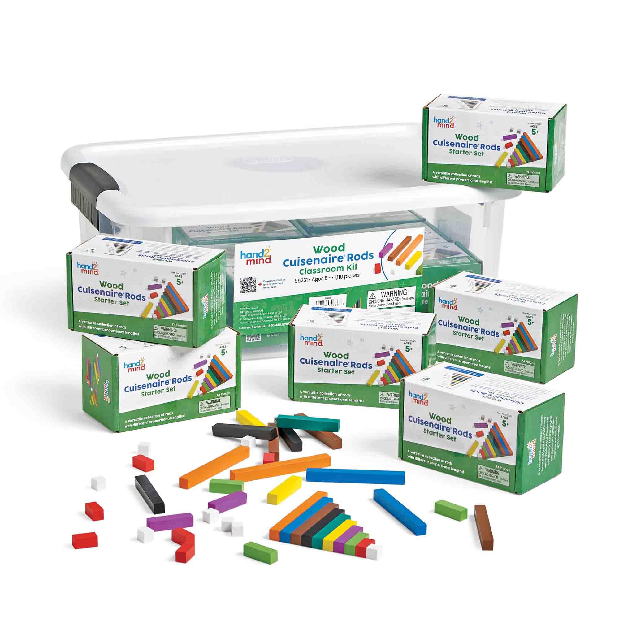 Foto 2 pulgar | Juego De Varillas Cuisenaire De Madera Para Aula Hand2mind (15 X 74) - Venta Internacional.