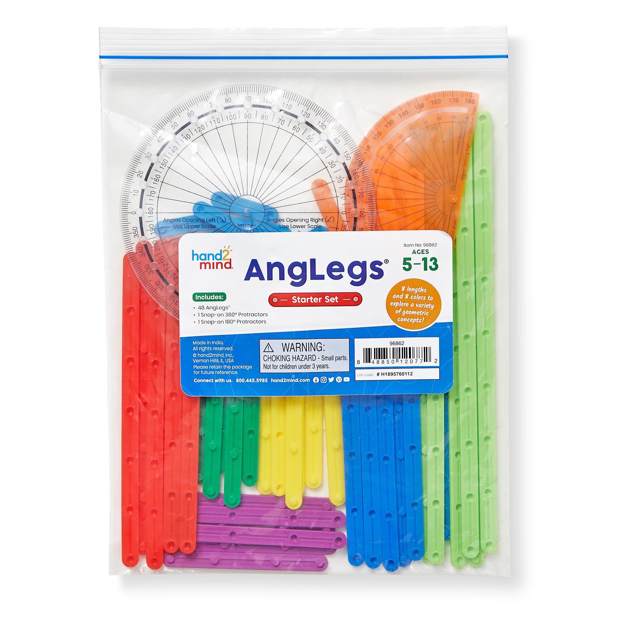 Set De Inicio De Geometry Manipulatives Hand2mind Anglegs - Venta Internacional.