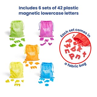 Foto 2 | Magnetic Letters Hand2mind Rainbow, Minúscula Para Niños (juego De 6) - Venta Internacional.