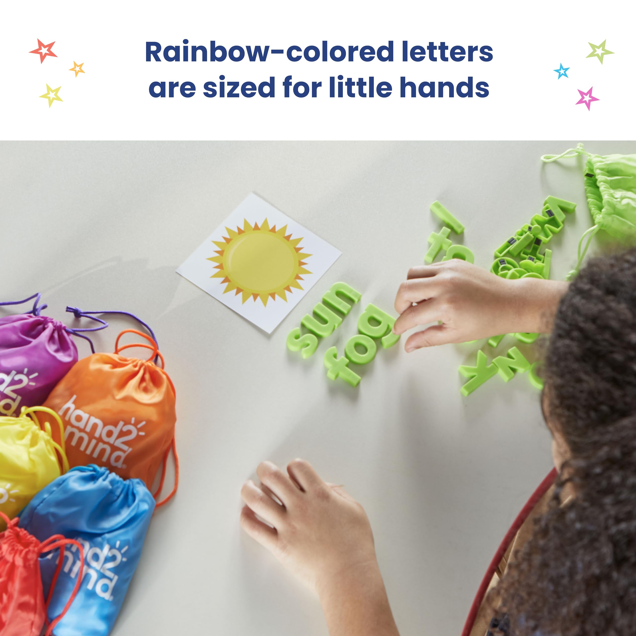 Foto 4 pulgar | Magnetic Letters Hand2mind Rainbow, Minúscula Para Niños (juego De 6) - Venta Internacional.