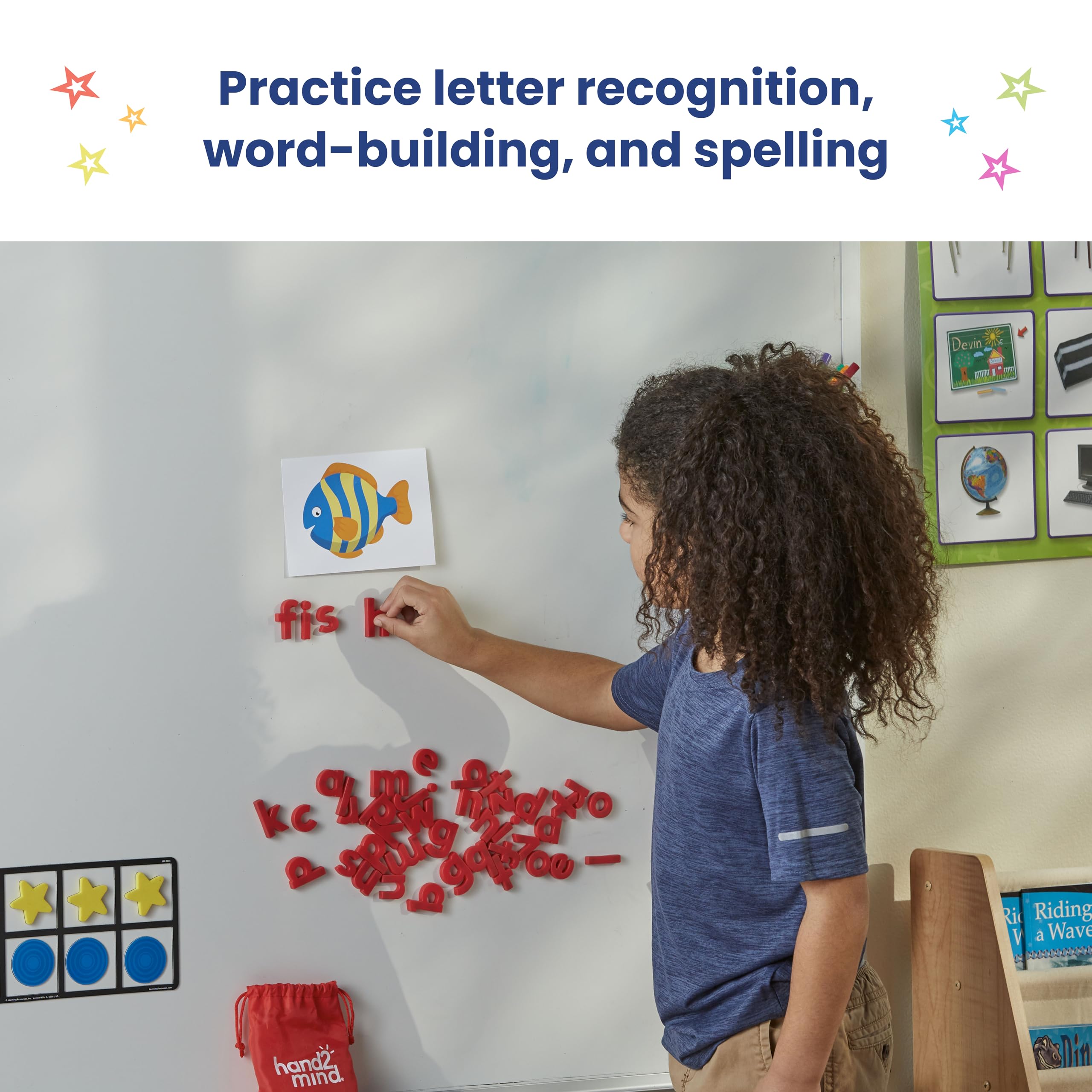 Foto 4 | Magnetic Letters Hand2mind Rainbow, Minúscula Para Niños (juego De 6) - Venta Internacional.