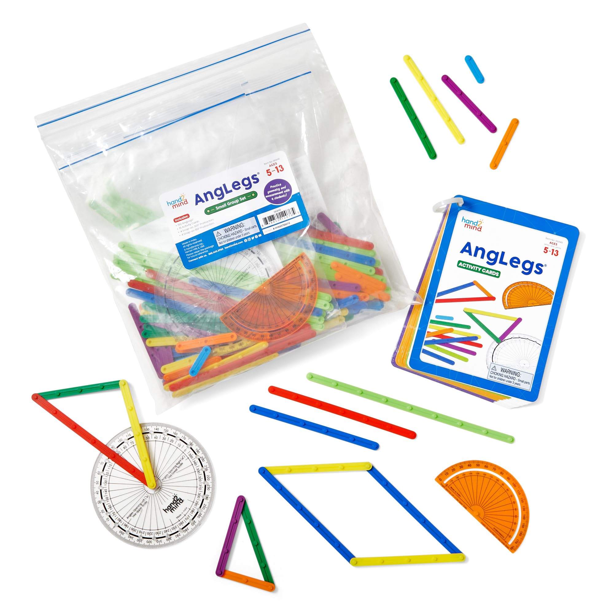 Set Para Grupos Pequeños De Geometry Manipulatives Hand2mind Anglegs - Venta Internacional.