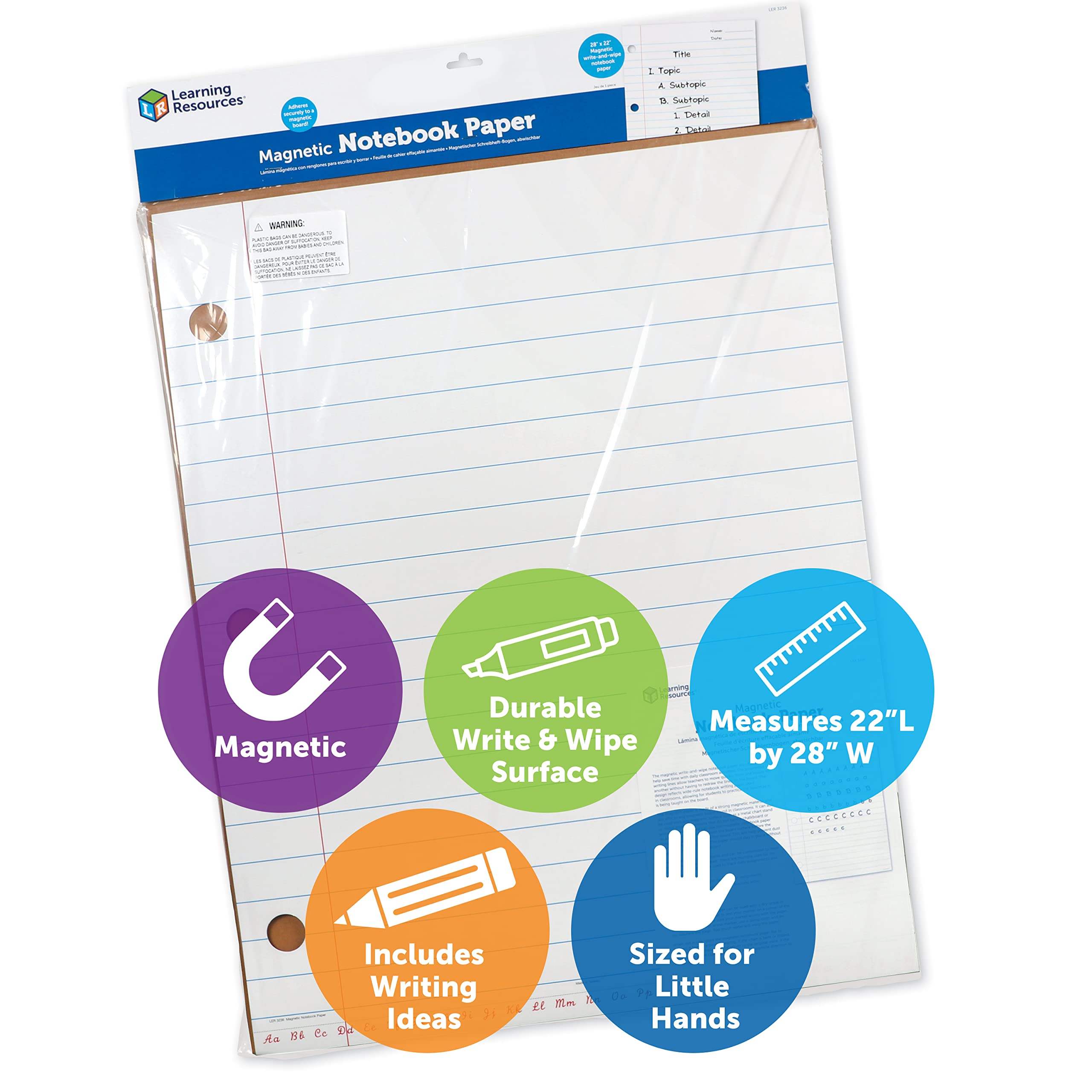 Foto 6 pulgar | Accesorios Para Pizarras, Recursos De Aprendizaje, Papel Magnético - Venta Internacional.