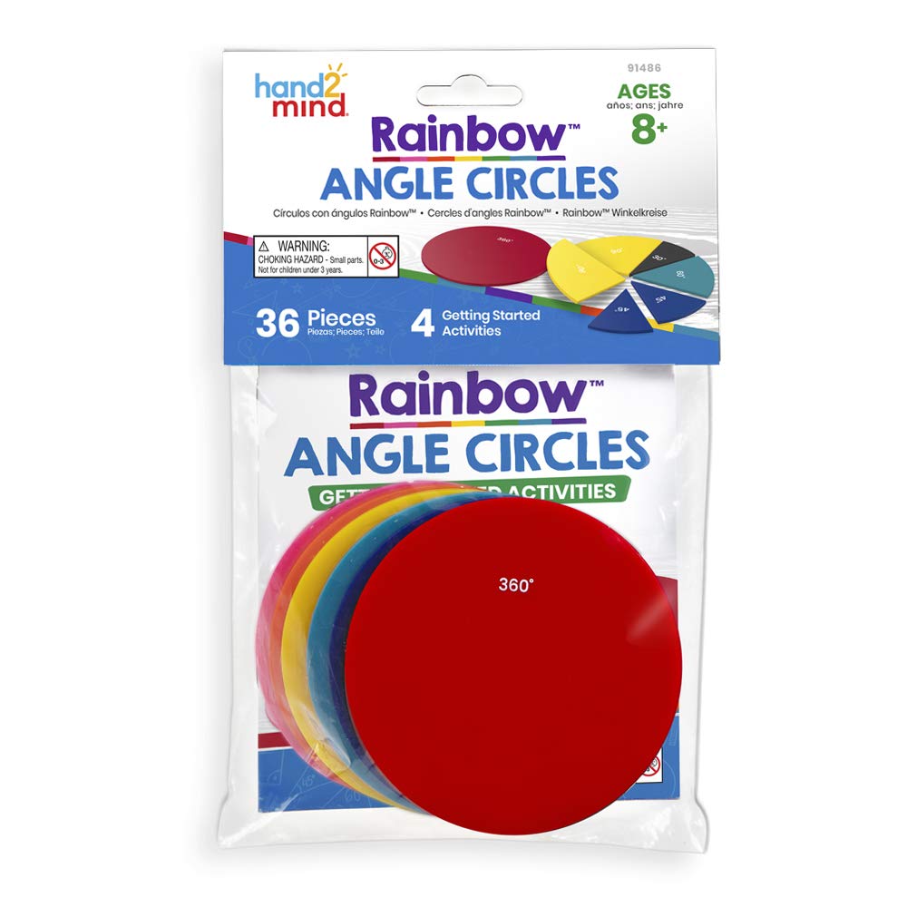 Foto 2 pulgar | Set Hand2mind De Geometry Manipulatives Con Forma De Arco Iris Y Círculos Angulares - Venta Internacional.
