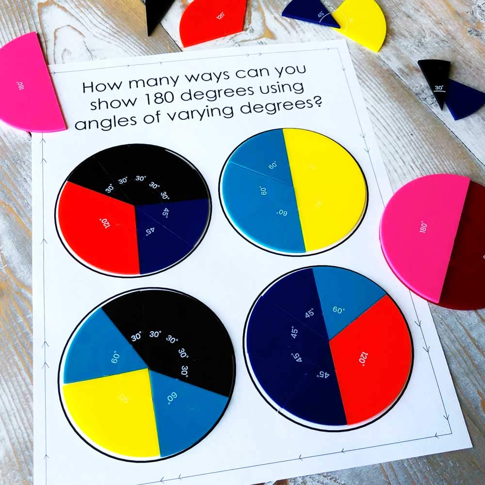 Foto 6 | Set Hand2mind De Geometry Manipulatives Con Forma De Arco Iris Y Círculos Angulares - Venta Internacional.