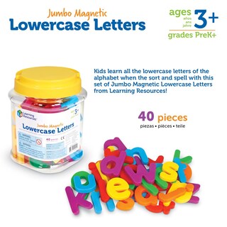 Foto 6 | Letras Minúsculas Magnéticas Learning Resources Jumbo 40 Unidades - Venta Internacional.