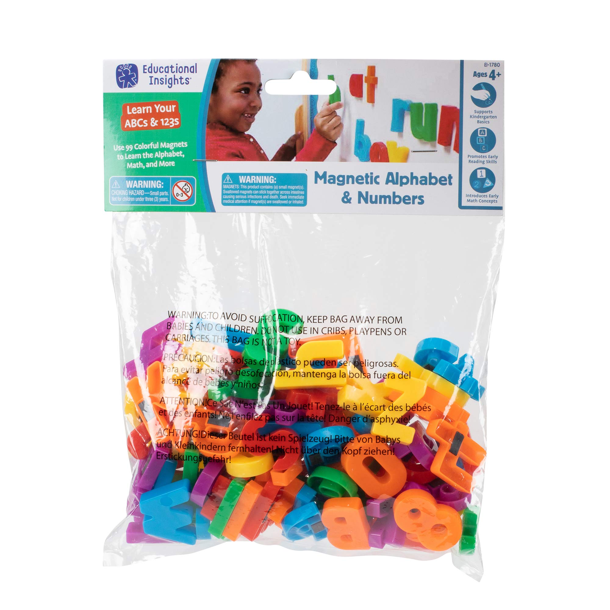 Foto 4 pulgar | Conjunto De Conocimientos Educativos Sobre El Alfabeto Magnético Y Los Números 99 - Venta Internacional.