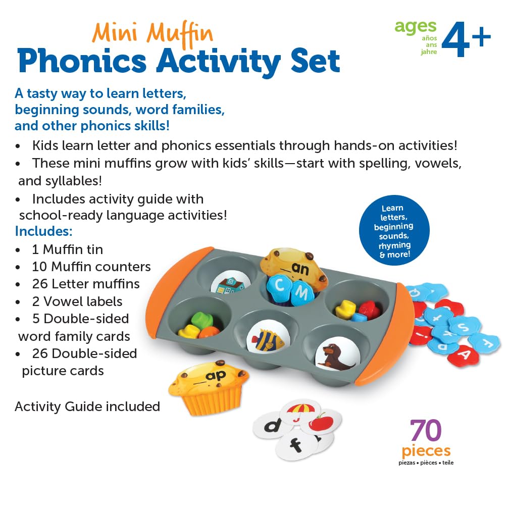Foto 7 pulgar | Set De Actividades Learning Resources Mini Muffin Phonics, 70 Piezas - Venta Internacional.