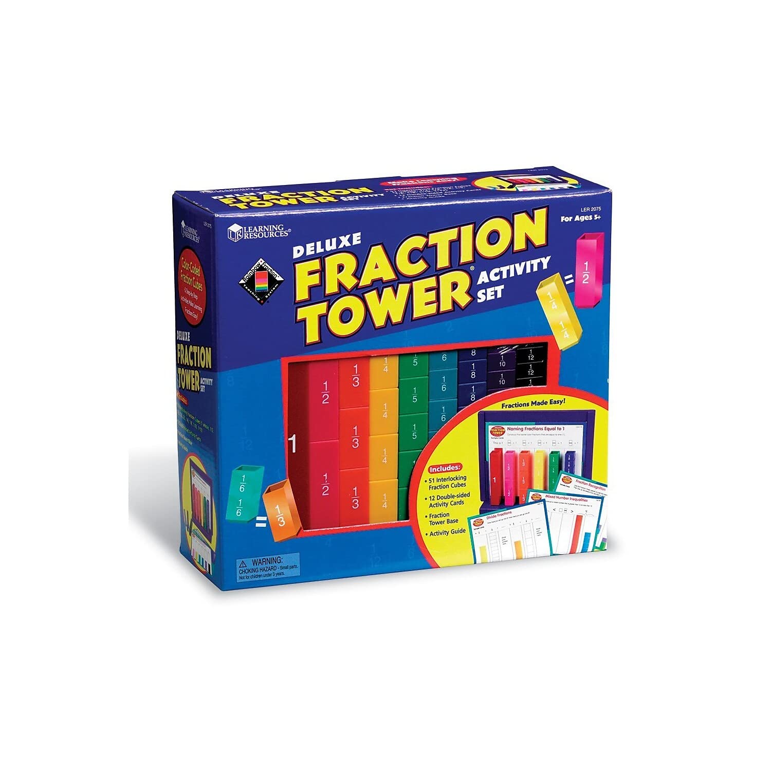 Foto 4 pulgar | Fraction Tower Set Learning Resources Deluxe, 51 Cubos, 6 O Más - Venta Internacional.