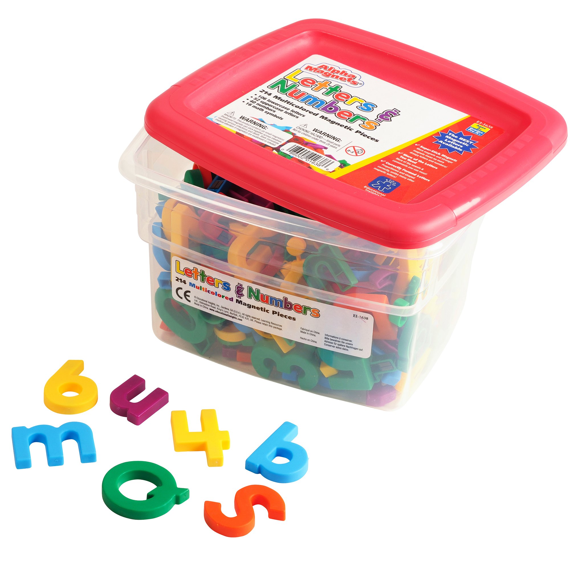 Letras Y Números Magnéticos, Ideas Educativas, 214 Piezas - Venta Internacional.