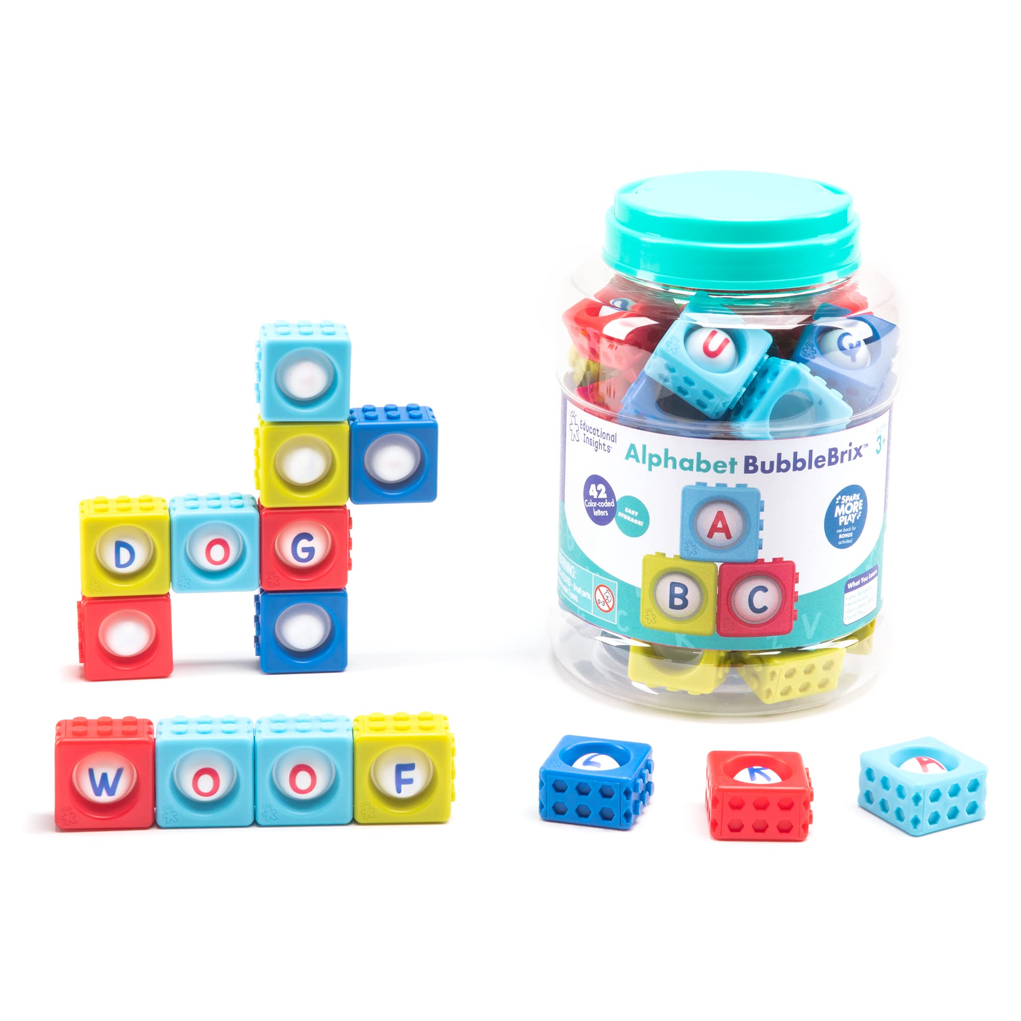 Alphabet Bubblebrix Educational Insights Abc Learning Durante Más De 3 Años - Venta Internacional.
