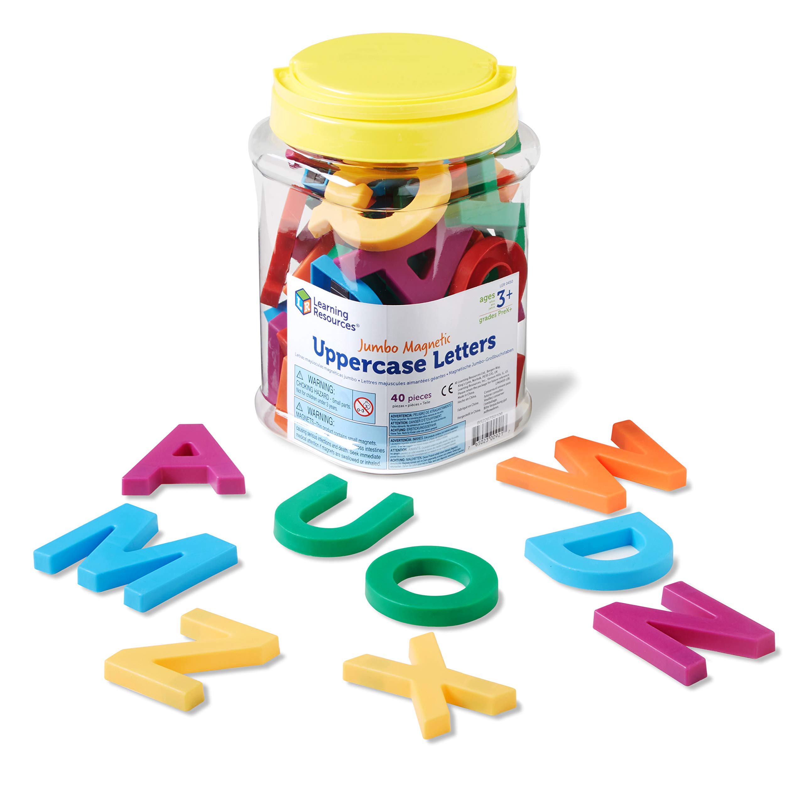 Recursos De Aprendizaje Con Letras Mayúsculas Magnéticas Jumbo, 40 Unidades - Venta Internacional.