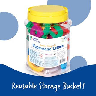Foto 5 | Recursos De Aprendizaje Con Letras Mayúsculas Magnéticas Jumbo, 40 Unidades - Venta Internacional.