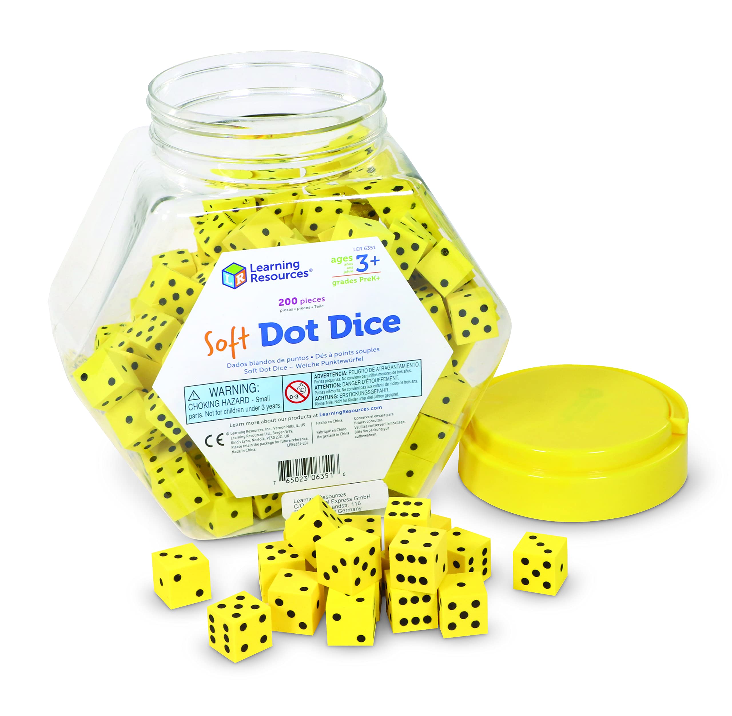 Foto 4 | Juego De Dados Soft Dot Learning Resources, 200 Unidades, Para Mayores De 3 Años - Venta Internacional.