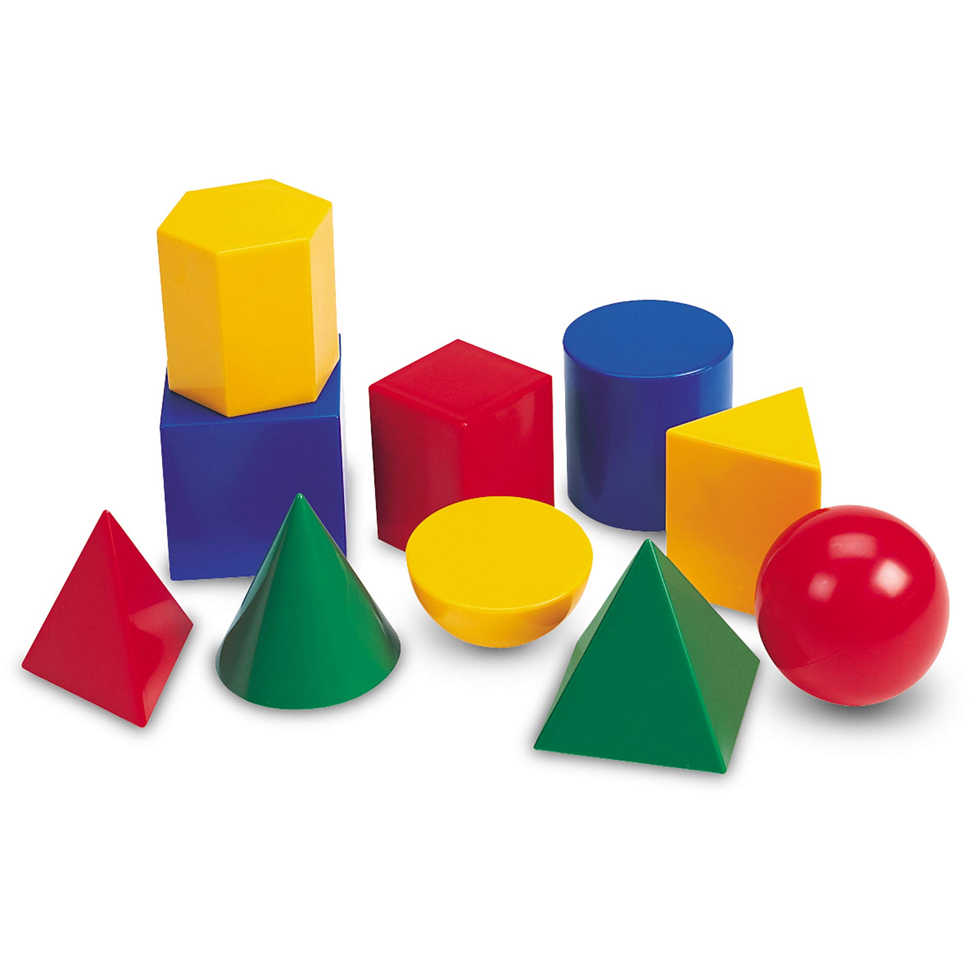 Recursos De Aprendizaje De Formas Geométricas, Tamaño Grande, 10 Piezas - Venta Internacional.