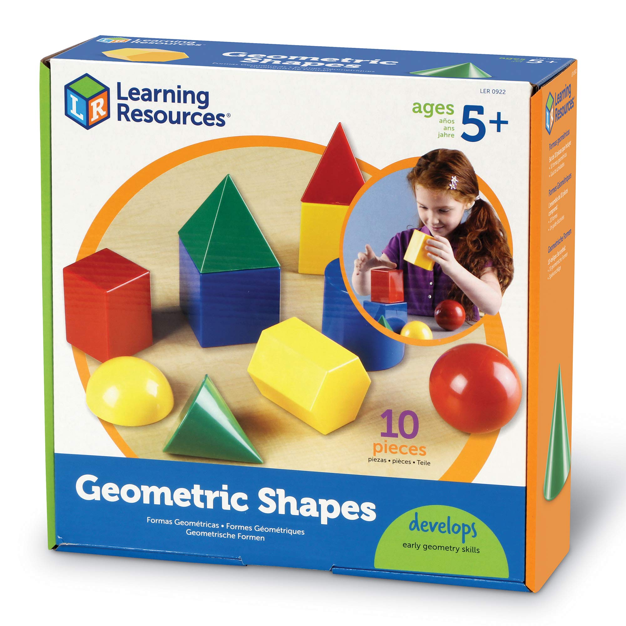 Foto 4 | Recursos De Aprendizaje De Formas Geométricas, Tamaño Grande, 10 Piezas - Venta Internacional.