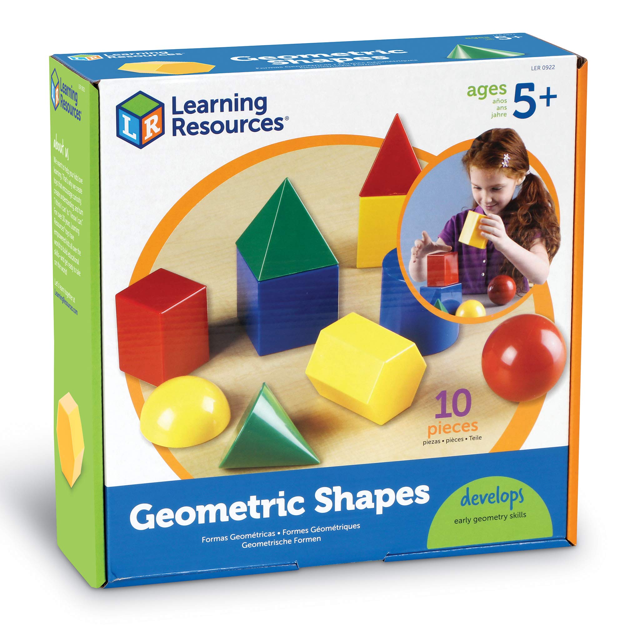 Foto 6 pulgar | Recursos De Aprendizaje De Formas Geométricas, Tamaño Grande, 10 Piezas - Venta Internacional.